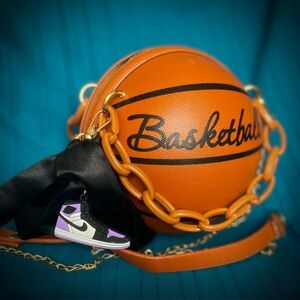 Orange Basketball Chain Bag